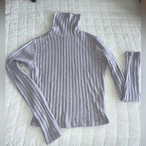 GARAGE, size small, light purple turtleneck long sleeve/thin sweater